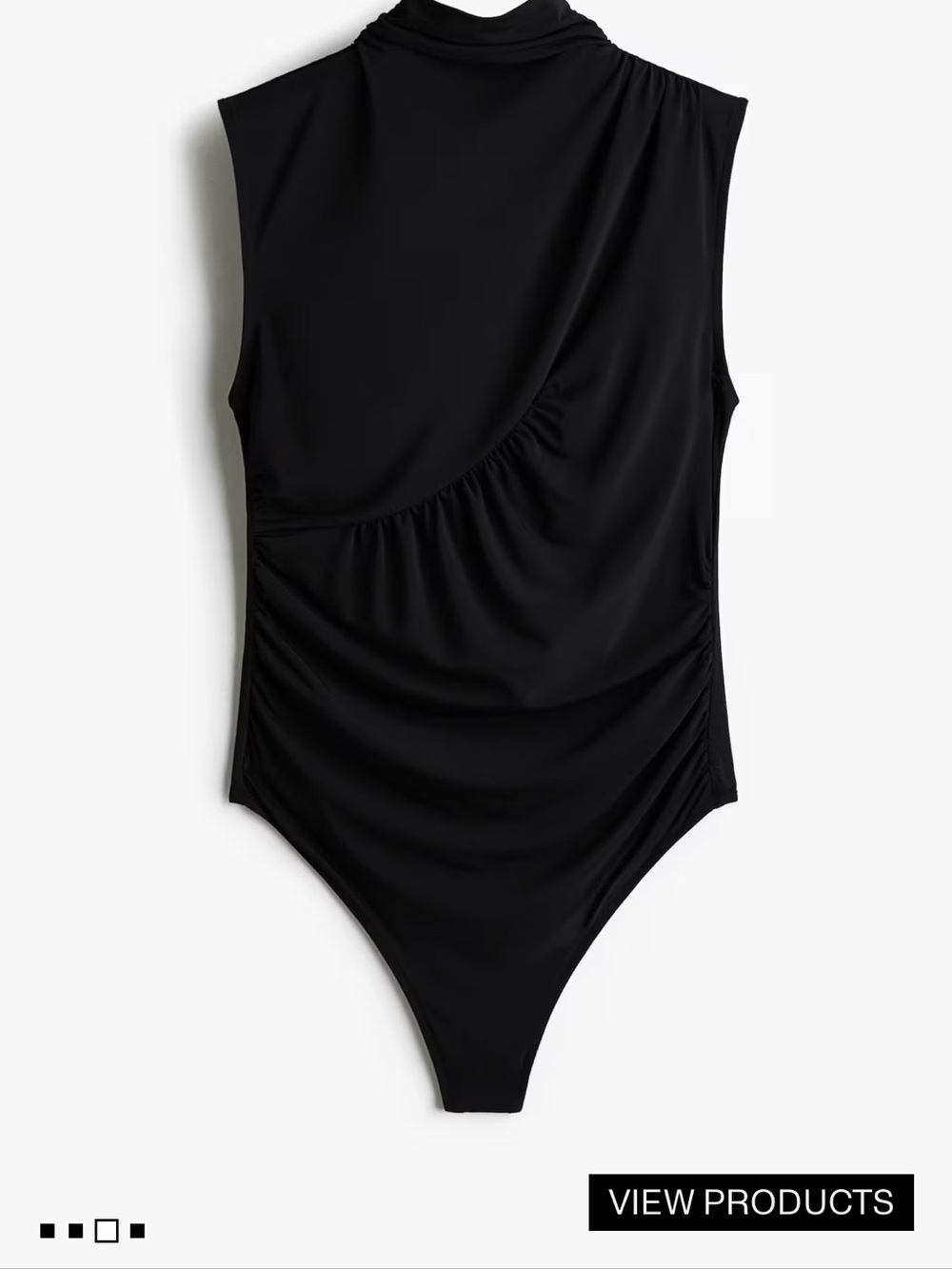 Sleek Black Sleeveless Bodysuit